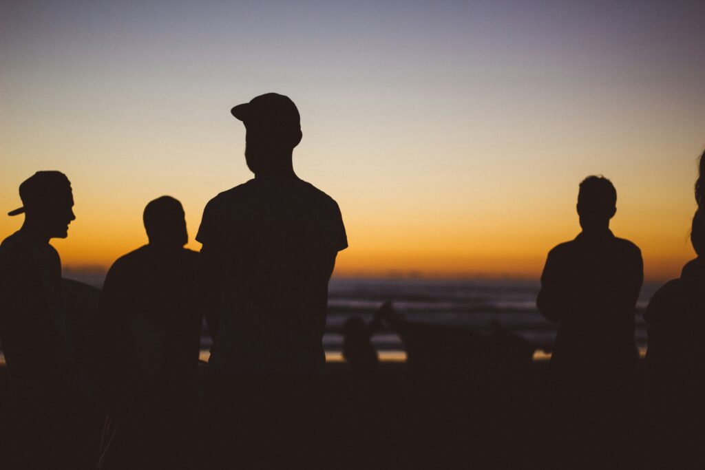 Piha Beach silhouettes
